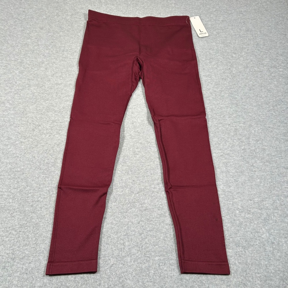 EMPETUA Shaping Leggings Womens‎ Large Burgundy Tummy Control New